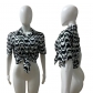 Wave printed fashionable women's top shirt MFS2023024