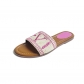 Embroidered flat bottomed slippers S721787440006