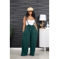 Women's hip-hop sports waistband tie up two loose casual pants CH63008