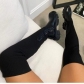 Oversized long boots, over the knee, round toe fly knit thick soled boots KY733572161773
