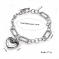 Stainless steel heart-shaped bracelet H744493903941 (2 Pcses)