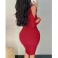 Slim Fit Pleated Long Sleeve Hot Diamond Wrapped Hip Tight Dress A622