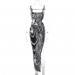 Printed sexy backless hollowed out slit suspender dress D3A14517K