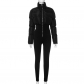 Fashionable elastic tight zippered warm cotton suit jumpsuit K23JP575-1