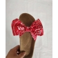 Bow tie flat bottomed slippers for women wearing lazy shoes HWJ664-2