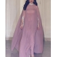 Sexy Cloak Beaded Chiffon Banquet Evening Dress Set of Two RM805
