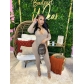High quality pit stripe elastic sexy long sleeved jumpsuit print D8057