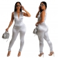 Temperament Women's Fashion Sexy Solid Color jumpsuit YL9042