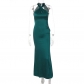 Solid color slim fit sleeveless backless dress D1A6898W