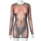 Personalized 3D body print perspective long sleeved buttocks wrapped dress D23DS410