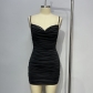Women's V-neck hot diamond slim fitting dress ZD220601
