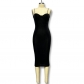 Wrapped chest strap long dress, fashionable solid color slim fit and buttocks wrapped dress ZD230932