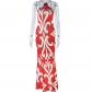 Feeling Sleeveless Hanging Neck 3D Flower Decoration Wrapped Hip Dress JD299739