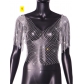 Mesh diamond flash diamond women's tassel shawl vest L21092