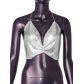 Hanging neck, backless bra, metal sequin top, suspender vest L21261