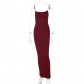 Fashionable Slim Fit Dress with Hanging Strap Style D175879W