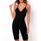 Women's sexy backless suspender with pit stripe slim fitting jumpsuit FF1010